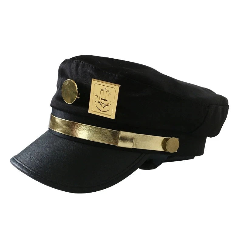 JOJO's Bizarre Adventure Hat Anime Surrounding Chengtaro Metal Badge Cos Men and Women Navy Hat Sailor Hat