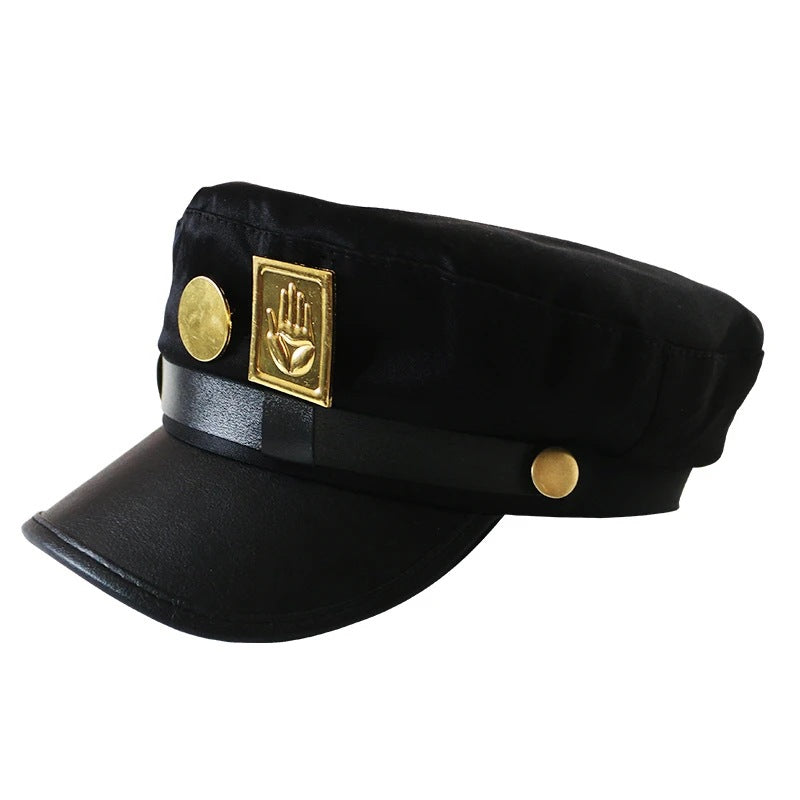 JOJO's Bizarre Adventure Hat Anime Surrounding Chengtaro Metal Badge Cos Men and Women Navy Hat Sailor Hat