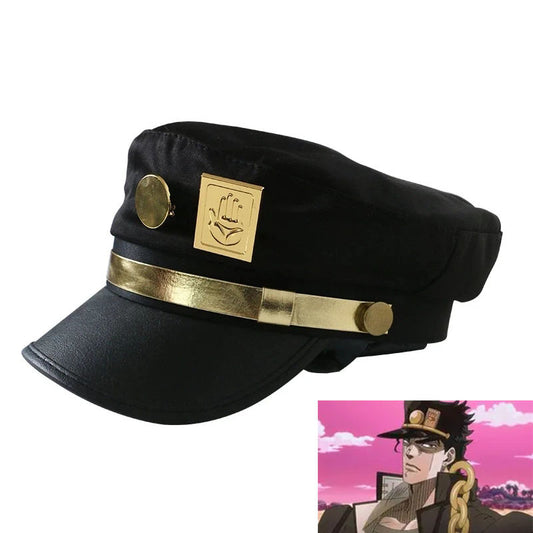 JOJO's Bizarre Adventure Hat Anime Surrounding Chengtaro Metal Badge Cos Men and Women Navy Hat Sailor Hat